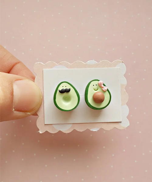 Avocado Earrings ۔ They Make a  Fruity Style Statement